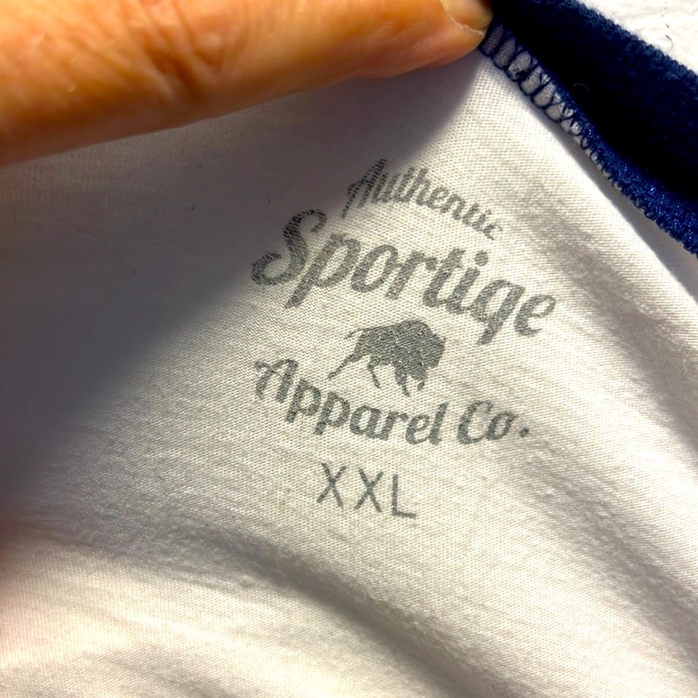 SPORTIQE 🎸 DISTRESSED WHITE/BLUE COTTON NASHVILLE BASEBALL TSHIRT Women XXL 2X - Picture 11 of 12
